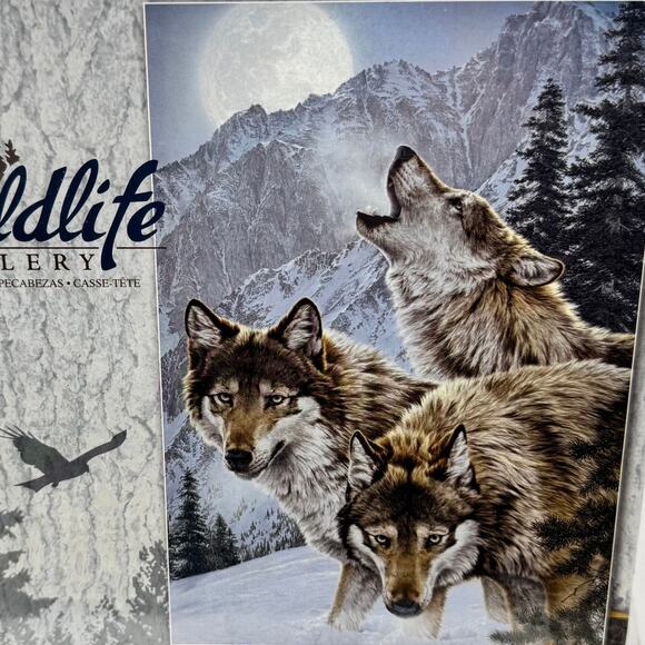 Wildlife Gallery: Moon Dancers Wolf 1000 pc jigsaw Mega Puzzle - Picture 2 of 6